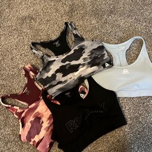 Reebok Patterned and Solid Sports Bras Set